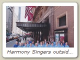 Harmony Singers outside of Carnegie Hall.